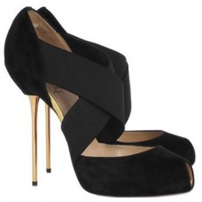 Pantofi Christian Louboutin Big Dorcet 120mm cu vârful deschis, negri