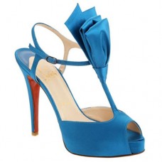 Pantofi Christian Louboutin Ernesta T-strap 100mm pentru ocazii speciale, albaștri Pantofi Christian Louboutin Ernesta T-strap 100mm pentru ocazii speciale, albaștri