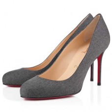 Pantofi Christian Louboutin Fifi 80mm gri deschis