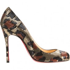 Pantofi Christian Louboutin Fifi 100mm cu imprimeu leopard Pantofi Christian Louboutin Fifi 100mm cu imprimeu leopard