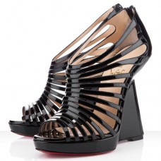 Pantofi cu platformă Christian Louboutin Disqueen 120mm negri Pantofi cu platformă Christian Louboutin Disqueen 120mm negri