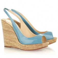 Pantofi cu platformă Christian Louboutin Jean Paul 120mm, albastru deschis Pantofi cu platformă Christian Louboutin Jean Paul 120mm, albastru deschis
