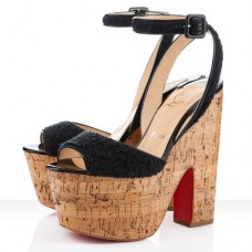 Pantofi cu platformă Christian Louboutin Super Dombasle 140mm negri Pantofi cu platformă Christian Louboutin Super Dombasle 140mm negri