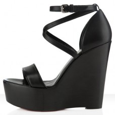 Pantofi cu platformă Christian Louboutin Si Ma Zeppa 140mm Negri Pantofi cu platformă Christian Louboutin Si Ma Zeppa 140mm Negri