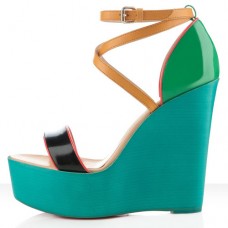 Pantofi cu platformă Christian Louboutin Si Ma Zeppa 140mm, multicolori Pantofi cu platformă Christian Louboutin Si Ma Zeppa 140mm, multicolori