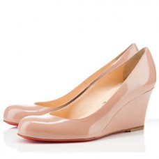 Pantofi cu platformă Christian Louboutin Miss Boxe 80mm, culoare nud