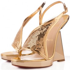 Pantofi cu platformă Christian Louboutin Roxy Muse 120mm aurii Pantofi cu platformă Christian Louboutin Roxy Muse 120mm aurii
