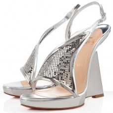 Pantofi cu platformă Christian Louboutin Roxy Muse 120mm argintii Pantofi cu platformă Christian Louboutin Roxy Muse 120mm argintii
