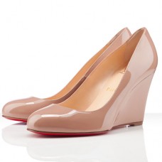 Pantofi cu platformă Christian Louboutin Ron Ron Zeppa 80mm, culoare nud Pantofi cu platformă Christian Louboutin Ron Ron Zeppa 80mm, culoare nud