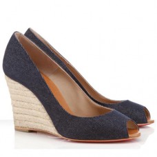 Pantofi cu platformă Christian Louboutin Pepi 80mm, albaștri Pantofi cu platformă Christian Louboutin Pepi 80mm, albaștri