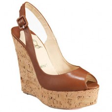 Pantofi cu platformă Christian Louboutin Uue Plume 140mm maro