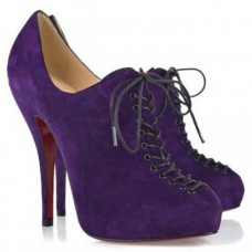 Botine Christian Louboutin Trous 120mm Parme Botine Christian Louboutin Trous 120mm Parme