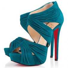 Ghete Christian Louboutin Bandra 140mm, model Caraibes