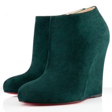 Ghete Christian Louboutin Belle Zeppa 100mm verzi