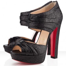 Ghete Christian Louboutin cu aplicație 140 mm, negre Ghete Christian Louboutin cu aplicație 140 mm, negre