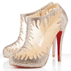 Ghete Christian Louboutin Marale 140mm, culoare nud