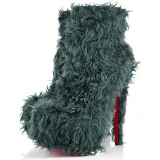 Ghete Christian Louboutin Daf Booty 160mm turcoaz