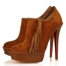Ghete Christian Louboutin SulTaupee 140mm maro Ghete Christian Louboutin SulTaupee 140mm maro