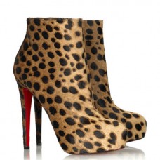 Ghete Christian Louboutin Miss Clichy 140mm cu imprimeu leopard Ghete Christian Louboutin Miss Clichy 140mm cu imprimeu leopard