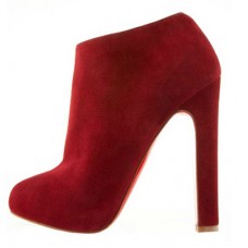 Ghete Christian Louboutin Vicky Booty 120mm, roșii Ghete Christian Louboutin Vicky Booty 120mm, roșii