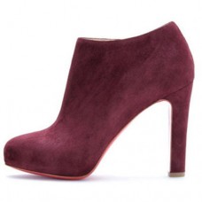 Ghete Christian Louboutin Vicky Booty 120mm, culoare prună