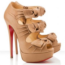 Ghete Christian Louboutin Madame Butterfly 140mm bej Ghete Christian Louboutin Madame Butterfly 140mm bej