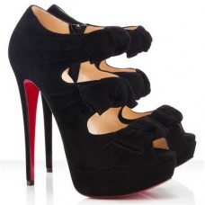 Ghete Christian Louboutin Madame Butterfly 140mm Negre Ghete Christian Louboutin Madame Butterfly 140mm Negre