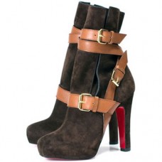 Ghete Christian Louboutin Guerriere 120mm ciocolată Ghete Christian Louboutin Guerriere 120mm ciocolată