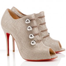Ghete Christian Louboutin Loubout 100mm gri taupe Ghete Christian Louboutin Loubout 100mm gri taupe