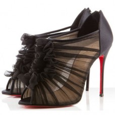 Ghete Christian Louboutin Canonita 100mm Negre Ghete Christian Louboutin Canonita 100mm Negre