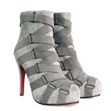 Ghete Christian Louboutin Nitoinimoi Bandage 120mm Gri Ghete Christian Louboutin Nitoinimoi Bandage 120mm Gri