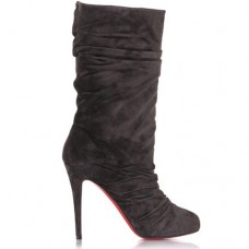 Cizme Christian Louboutin Velours Scrunch 100mm ciocolatiu Cizme Christian Louboutin Velours Scrunch 100mm ciocolatiu