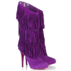 Cizme Christian Louboutin Forever Tina 140mm Parme
