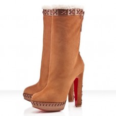 Cizme Christian Louboutin Step N Roll 140mm, culoare camel Cizme Christian Louboutin Step N Roll 140mm, culoare camel