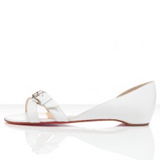Sandale Christian Louboutin Atalanta plate, albe