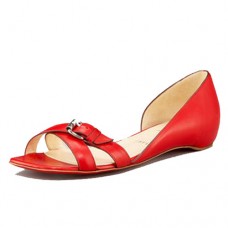 Sandale Christian Louboutin Atalanta plate roșii