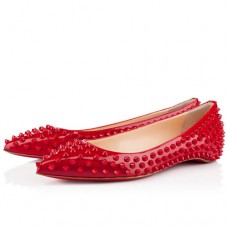 Balerini Christian Louboutin Pigalle Spiked cu crampoane roșii