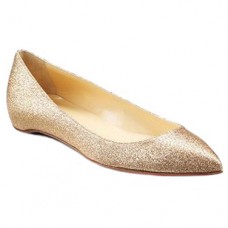 Balerini Christian Louboutin Pigalle Glitter aurii Balerini Christian Louboutin Pigalle Glitter aurii
