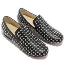 Mocasini Christian Louboutin cu crampoane, negri Mocasini Christian Louboutin cu crampoane, negri