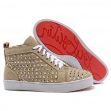 Pantofi sport Christian Louboutin Louis Silver Spikes bej