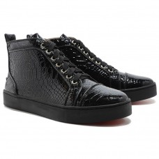 Teniși Christian Louboutin Louis Python negri