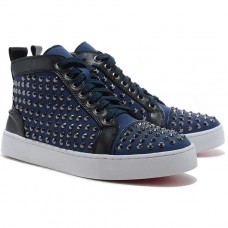 Pantofi sport Christian Louboutin Louis Spikes albaștri