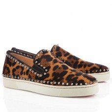 Sandale Christian Louboutin Pik Boat cu imprimeu leopard