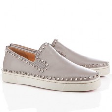 Sandale Christian Louboutin Pik Boat, albastru deschis