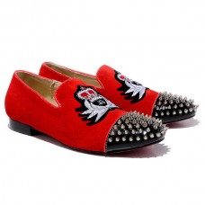 Mocasini Christian Louboutin Harvanana Rosii