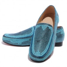Mocasini Christian Louboutin Croc Maroc albaștri Mocasini Christian Louboutin Croc Maroc albaștri