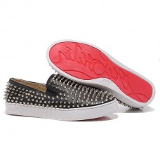 Mocasini Christian Louboutin Roller Boat negri