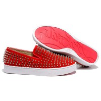 Mocasini Christian Louboutin Roller Boat roșii Mocasini Christian Louboutin Roller Boat roșii
