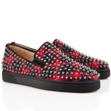 Mocasini Christian Louboutin Roller Boat roșii