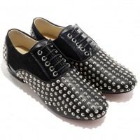Mocasini Christian Louboutin Fred Spikes negri Mocasini Christian Louboutin Fred Spikes negri